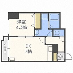 レガート北23 1DKの間取図画像