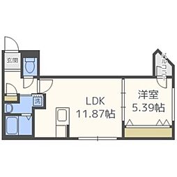 プレジオS11 1LDKの間取図画像