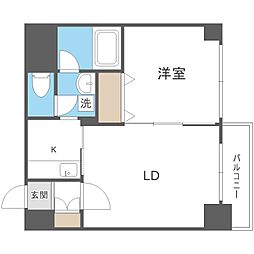 フランセジュール豊平3条 1LDKの間取図画像