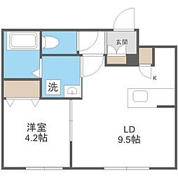 ALPHASQUAREW-28 1LDKの間取図画像