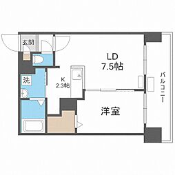 サンコート円山ガーデンヒルズ 1LDKの間取図画像