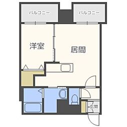 e′clair 1LDKの間取図画像