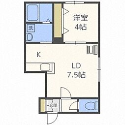 ベラビスタ 1LDKの間取図画像