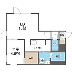 アローズ 1LDKの間取図画像