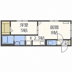 グランメール月寒EAST 1LDKの間取図画像