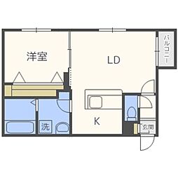 ange-sentier 1LDKの間取図画像
