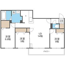 STELA POLARE 3LDKの間取図画像