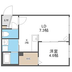 札幌市西区八軒三条西1丁目マンション 1LDKの間取図画像