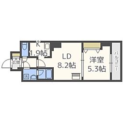 ビッグパレス南5条 1LDKの間取図画像