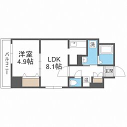 イリオス中島公園 1LDKの間取図画像