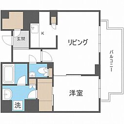 プライムメゾン南2条 1LDKの間取図画像