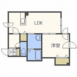 マイスター渋谷M.S 1LDKの間取図画像