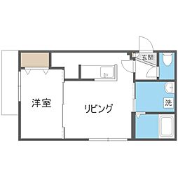 ライズ313 1LDKの間取図画像