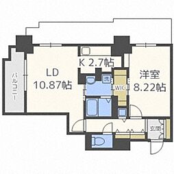 パシフィックタワー札幌 1LDKの間取図画像