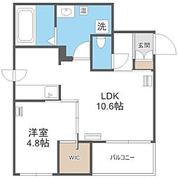 札幌市中央区北五条西19丁目マンション 1LDKの間取図画像