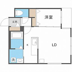 GRANDONESAPPORO 1LDKの間取図画像