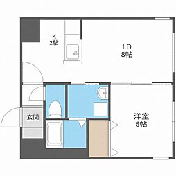 ニアステーション宮の沢 1LDKの間取図画像