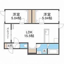 Ｒｏｙａｌ　Ｒｏｓｅ　ＲｅｓｉｄｅｎｃｅＩ  ｜ 北海道札幌市東区北三十五条東26丁目（賃貸アパート2LDK・2階・56.26㎡） その2