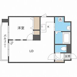 レーヴフロレゾン 5階1LDKの間取り
