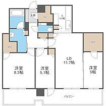 プレミストタワーズ札幌苗穂アクアゲート  ｜ 北海道札幌市中央区北三条東11丁目（賃貸マンション3LDK・25階・81.06㎡） その2