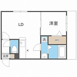 ＧＩＵＬＩＡ197 1階1LDKの間取り