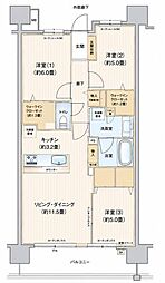 デュオヒルズ木更津 3LDKの間取図画像