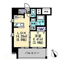 香川県高松市福田町（賃貸マンション1LDK・7階・30.97㎡） その2