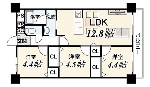 間取りを拡大表示