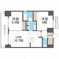 ベイサイドパークOSAKAサウスレジデンシス  ｜ 大阪府大阪市港区波除2丁目（賃貸マンション2LDK・13階・50.56㎡） その2