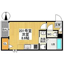 愛知県名古屋市昭和区福江2丁目（賃貸アパート1R・2階・24.27㎡） その2