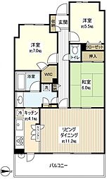 ライオンズガーデン北習志野 4階3LDKの間取り