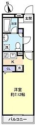 リブリ・パルクルール 2階1Kの間取り