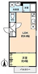 ＧＲＡＤＵＳ八千代中央 2階1LDKの間取り