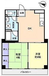 トータロー習志野ビル 3階2DKの間取り