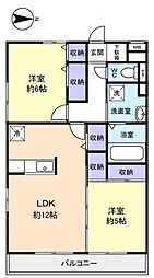 ロイヤルコートB 2LDKの間取図画像