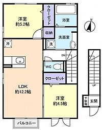 ピッコロ 2LDKの間取図画像