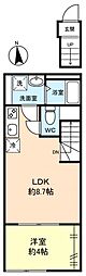 メゾン トールモンド八千代中央 1LDKの間取図画像
