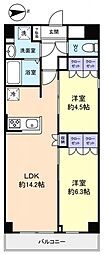 Chloris 2LDKの間取図画像