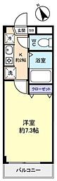 エトワールチヒロ 1Kの間取図画像