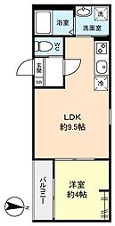 ＧＲＡＤＵＳ八千代台III 2階1LDKの間取り