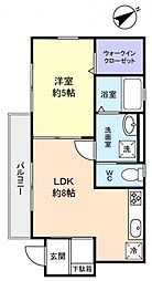 アットリラ八千代台 1階1LDKの間取り