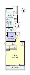 グランツ 1階ワンルームの間取り