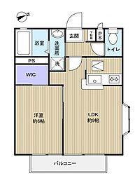 エスペランサ 1階1LDKの間取り
