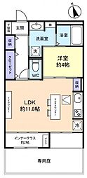 パークエステートI 1LDKの間取図画像