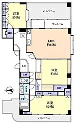 工藤ビル 3LDKの間取図画像