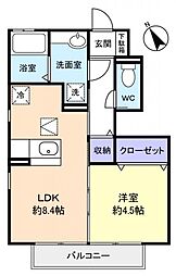 jyutoSHIZUEAST 1LDKの間取図画像
