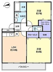 グレース5 2LDKの間取図画像