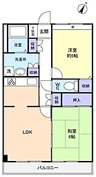 ファミール勝田台 2LDKの間取図画像