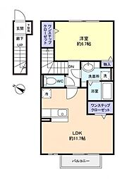 カサグランデK 1LDKの間取図画像