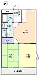 ユーカリ・ハイツ 2LDKの間取図画像